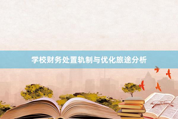 学校财务处置轨制与优化旅途分析